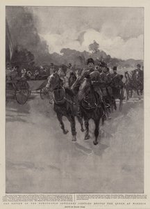 Den ärade artillerikompaniets recension inför drottningen i Windsor av Frank Craig