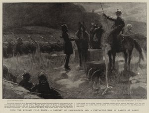 Med Kurram Field Force, en rampart av pack-sadlar och en Chevaux-de-Frise av lanser vid Hangu