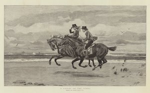 Galopp på sanden av Frank Dadd