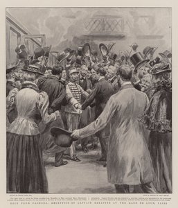 Tillbaka från Fashoda, mottagning av kapten Baratier på Gare de Lyon, Paris