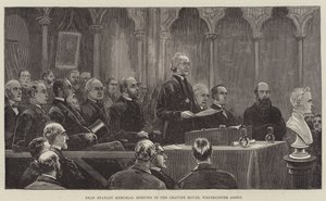 Möte till minne av Dean Stanley i kapitelsalen, Westminster Abbey