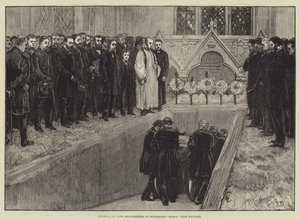 Lord Beaconsfields begravning i Hughenden Church, High Wycombe