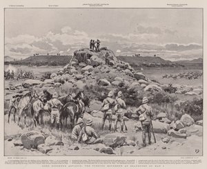 Lord Roberts framsteg, den vändande rörelsen i Brandfort den 3 maj av Frank Dadd