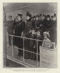 Kungen ska träffa hertigen och hertiginnan av Cornwall och York av Frank Dadd