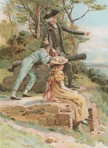 Det gamla slagfältet (chromolitho) av Frank Dadd