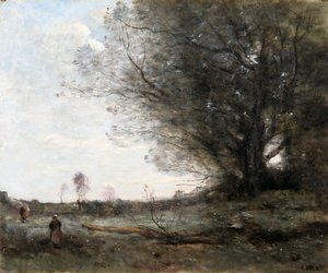 Ett landskap i Surrey (olja på duk) av Frank Dicksee