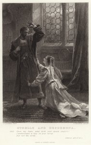 Othello och Desdemona, Othello, akt IV, Sc 2 av Frank Dicksee