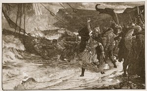 The Funeral of a Viking, illustration från 