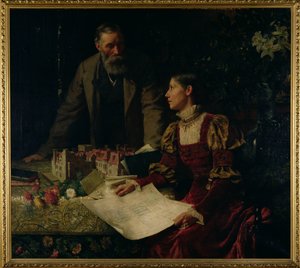 Husbyggarna, 1879 av Frank Dicksee