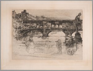 Ponte Vecchio, Florens (första tallriken) av Frank Duveneck