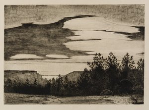 En utsikt över viken [Lamorna] av Frank Gascoigne Heath