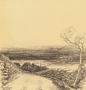 Vy västerut från Parbold (litografi) av Frank Greenwood