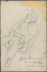 Skiss av John Kavanaugh, 1882. av Frank H. Tompkins
