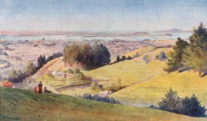 Nya Zeeland: Auckland (färglitografi)