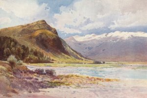 Nya Zeeland: "Paradise", Lake Wakatipu (färglitografi)