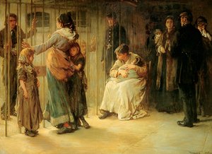 Newgate: Införd för rättegång, 1878 av Frank Holl