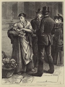 Skisser i London, en Flower Girl