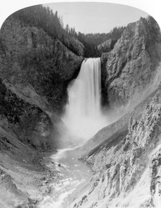 Great Falls of the Yellowstone, 360 fot, ca 1883 (s/v foto)