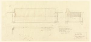 Vardagsrum Davenport, Henry J. Allen Residence, Wichita, Kansas av Frank Lloyd Wright