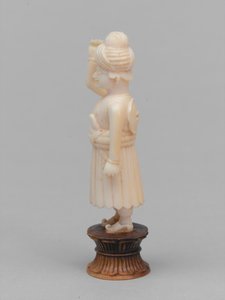 Svart bonde, schackpjäs, Indien, 1820 ca