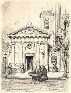 Kyrkan St Denis de la Chapelle, 1915 av Frank Milton Armington