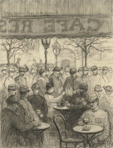 Säljer amerikanska flaggor på boulevarden på påskdagen 1917