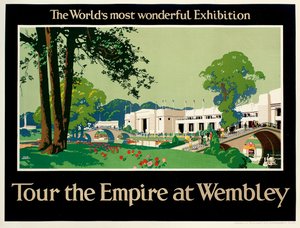 "Tour the Empire at Wembley", affisch som annonserar British Empire Exhibition