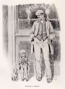 "Bethnal Green" från "The Sketch" 1906-serien "Sunday Clothes by District av Frank Reynolds