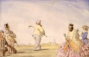 Golf - Progress No. 1 (akvarell på papper) av Frank Reynolds