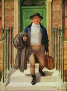Mr Pickwick lämnar hemmet av Frank Reynolds
