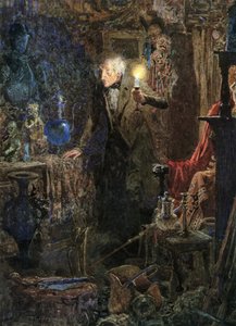The Old Curiosity Shop (färglitografi) av Frank Reynolds