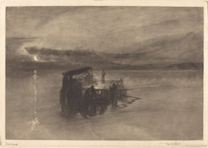Timberflotten på Rhen, 1898. av Frank Short