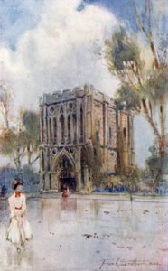 Abbey Gateway, Bury St Edmunds (färglitografi)