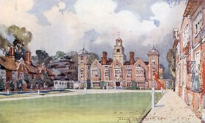 Blickling Hall (färglitografi)