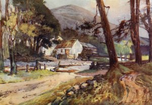 Langleford (färg litho) av Frank Southgate
