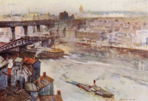 Newcastle-on-Tyne (lito i färg) av Frank Southgate