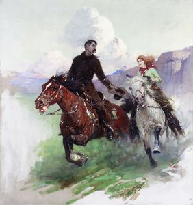 Rider hårt med två skyttar