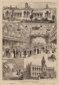 Årlig Conversazione och bal i Saltaire, Yorkshire (gravyr) av Frank Watkins