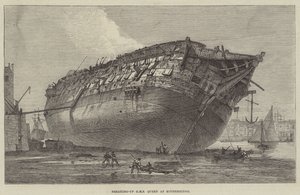 Upplösning av HMS Queen på Rotherhithe av Frank Watkins