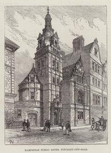 Hampstead Public Baths, Finchley-New-Road av Frank Watkins