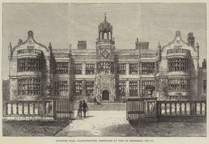 Ingestre Hall, Staffordshire, förstördes av brand torsdagen den 12 oktober av Frank Watkins