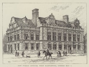 New Public Offices, West Hartlepool, öppnade 1 maj av Frank Watkins