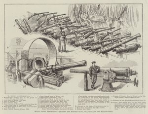 Royal Naval Exhibition, antika och moderna vapen, vevaxel och panna-skal