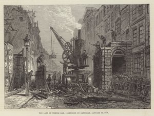 The Last of Temple Bar, skissad lördagen den 12 januari 1878 av Frank Watkins