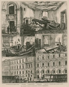 Försöket att spränga regeringskontor i Westminster (gravyr) av Frank Watkins