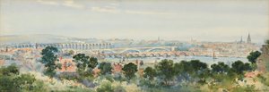 Berwick on Tweed (akvarell) av Frank Watson Wood