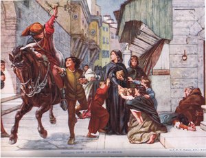 Bringing News of Relief till Florens, illustration från 