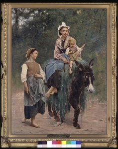 Italiensk bondefamilj, okänt datum (olja på duk)