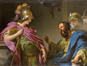 Alkibiades undervisas av Sokrates, 1776