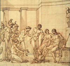 Pyrrhusbarnet inför Glaucias av François André Vincent